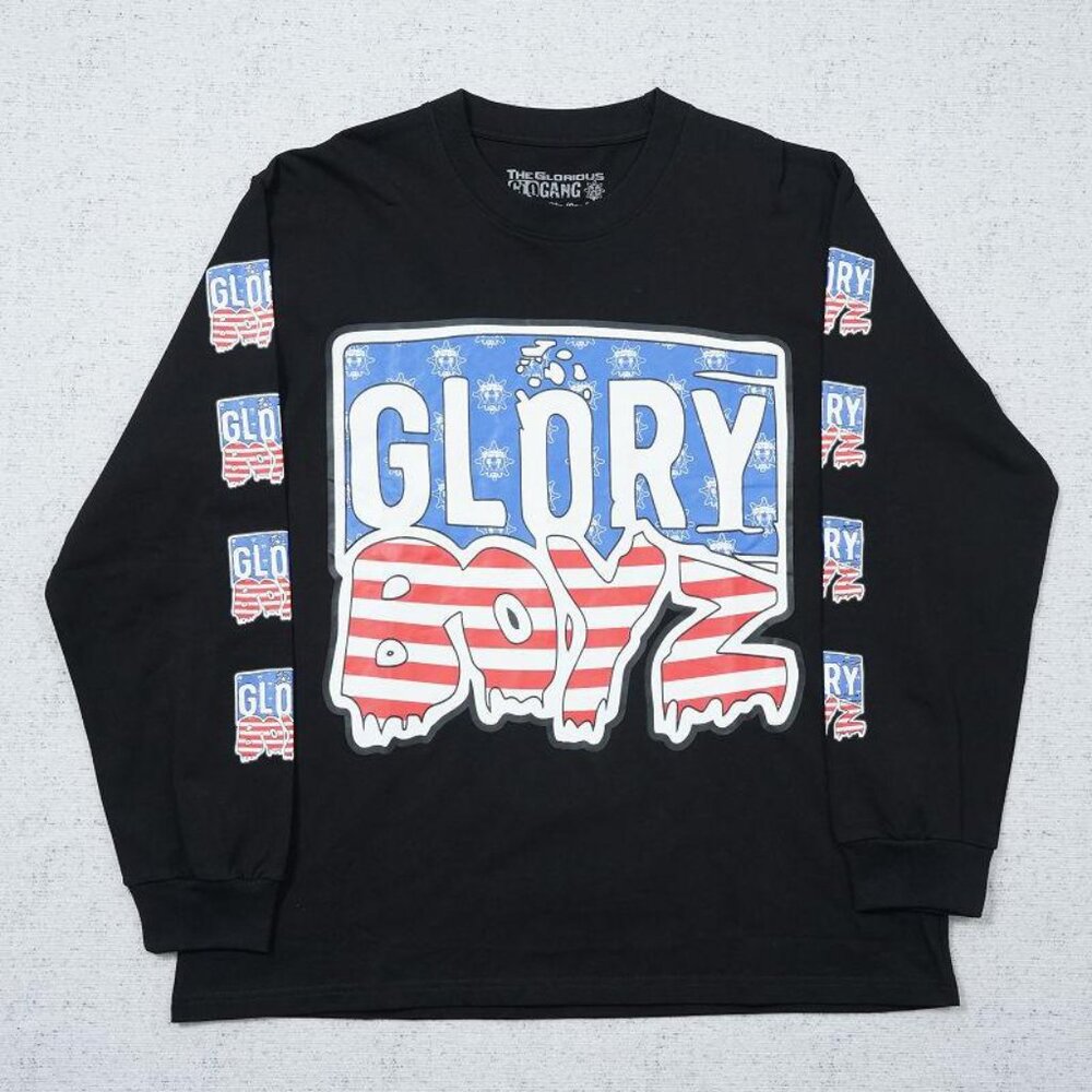 Glo Gang Boyz Worldwide Tee Lettering Long Sleeve T Shirt